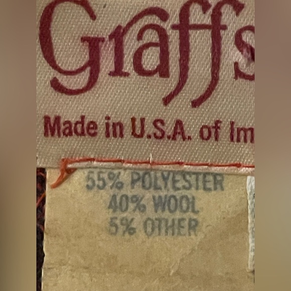 Vintage Graffsport Wool Blend Red Green Tartan Plaid Fringe Blouse Size … - Picture 8 of 9